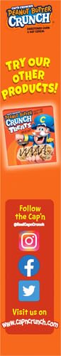 CAP’N CRUNCH BREAKFAST CEREAL, PEANUT BUTTER CRUNCH, 11.4OZ BOX