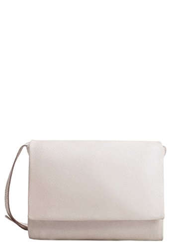 Violeta By Mango Women's Plus Size Suede Cross-Body Bag, Silver, One Size