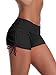 MiYang Women's Solid Black Beach Pant Bikini Bottom Adjustable Tie Boy Short L (Waist 30.5