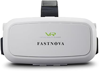 FUNNYDA 360 Viewing Immersive Virtual Reality Headset 3D VR Glasses Google Cardboard Video Glasses VR Headset with Android &amp; IOS Smartphone Samsung HTC LG Moto Iphone for 3D Movie Games (White)