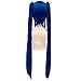 HLZG Wendy Marvell Wig Fairy Tail Cosplay Dark Blue Double Ponytail Hair