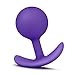 Blush Novelties Luxe - Satin Smooth Silicone Wearable Anal Vibra Plug with Jiggle Ball Sex Toy for Denial Play - Purple
