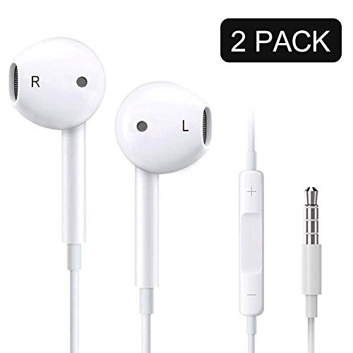 QIANXIANG 2 Pack 3.5 mm Wired Earbuds/Headphones/Earphones with Microphone Noise Isolating and Remote, Compatible with iPhone 6s 6 Plus 5s 5 iPad iPod Samsung Galaxy S8 S7 Note and All 3.5mm Devices. QIANXIANG 2 Pack 3.5 mm Wired Earbuds/Headphones/Earphones with Microphone Noise Isolating and Remote, Compatible with iPhone 6s 6 Plus 5s 5 iPad iPod Samsung Galaxy S8 S7 Note and All 3.5mm Devices.