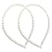 uxcell 2 Pcs White Faux Pearls Slim Headband Hair Hoop Ornement for Girl