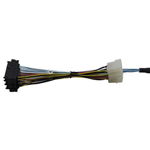 CableDeconn Mini-SAS SFF-8088 26P to 4 X SAS SFF-8482 29 Pin with Power Cable 1 Meter 3.3 FT