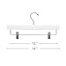 HOUSE DAY Premium Wooden Pants Hangers 25 Pack, Solid Lotus Wood Skirt Hangers with 2-Adjustable Clips, Heavy Duty & Anti Slip Wood Bottom Hanger for Slacks, Jeans, Trousers, Shorts (White)