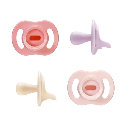 Tommee Tippee Ultra-Light StayPut Pacifier, One-Piece Silicone Design, 0-6m, 4…