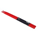 Andoer Pair of 5A Drumsticks Nylon Stick for Drum Set Lightweight Professional (Red)