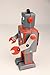 Retro Toy Robot - Clockwork Tin Robot Gray 9