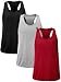 Neleus Men's 3 Pack Dry Fit Athletic Sleeveless Muscle Tank,5031,Black,Grey,Red,M,EU L