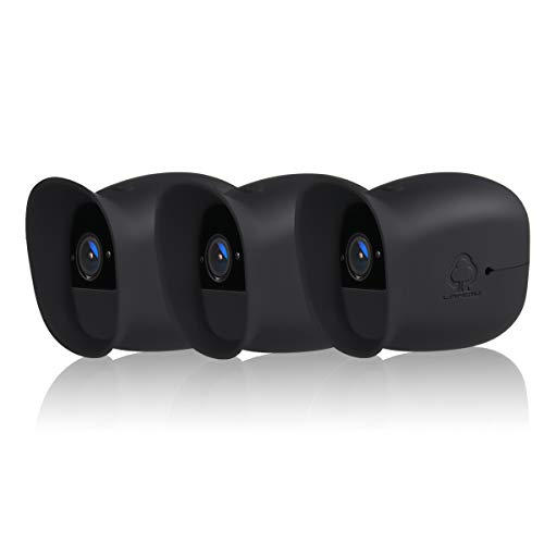 Skins for Arlo Pro,LANMU Silicone Cases for NETGEAR Arlo Pro and Arlo Pro 2 Security Camera,Weatherproof Cover with Dual Layer Sunshade Design (Black,3 Pack)