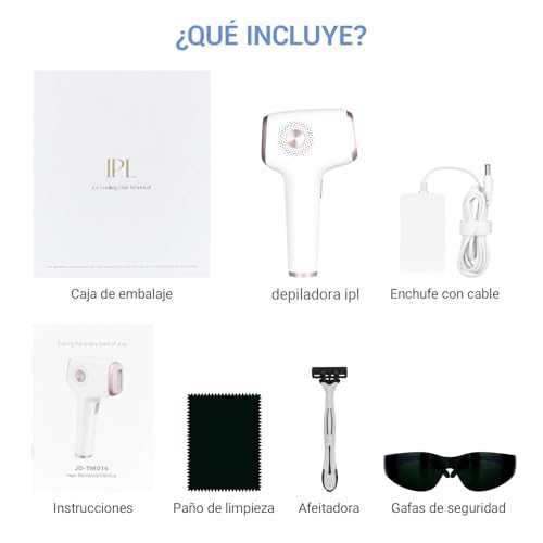 Depilación Láserpara Mujeres, Depilación IPL con Función de Enfriamiento, Luz Pulsada Depilacion Profesional, 999999 Destellos, 9 Niveles Indolora, Unisex, para Axilas, Piernas, Brazos y línea del Bikini