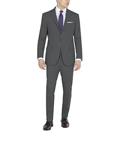 DKNY Uomo Business Tuta Giacca, Antracite Massiccio, 58