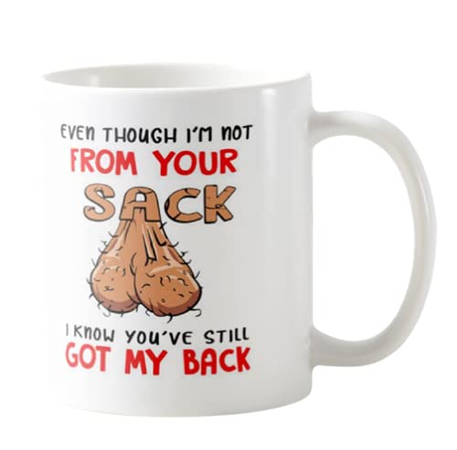Vixar Even Though I'm NOT from Your Sack I Know You've GOT My Back Coloured Mug (White)