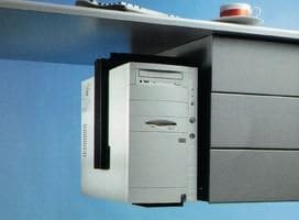 PENN ELCOM CPU-87 Deluxe Fixed CPU Bracket - Under Desk Mount