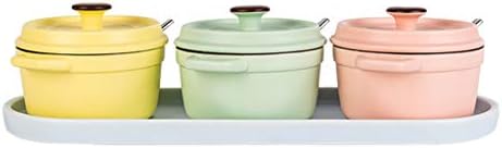 調味料ボックス 大特価 調味料保存容器 3点セット マットセラミック 塩タンクの組み合わせ 取り外し可能 様々なスパイスに最適