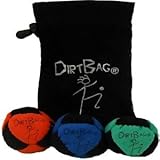DirtBag Classic Footbag Hacky Sack 3 Pack - Black Pouch