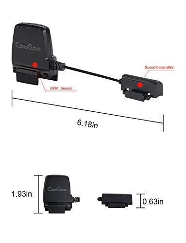 CooSpo Speed and Cadence Sensor Cycling Bike RPM Sensor Speedmeter Wireless Bluetooth 4.0 ANT+ Waterproof Strava Zwift