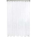 UrbanWare Mildew Resistant Anti-Bacterial PEVA 8G Shower Curtain Liner, 72x72 Clear - Non Toxic, Eco-Friendly, No Chemical Odor, Rust Proof Grommets