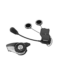 Sena 20S EVO   Sistema de comunicación Bluetooth 4.1 para motocicleta con micrófono avanzado de Intercom HD y antena de aleta de tiburón, Negro