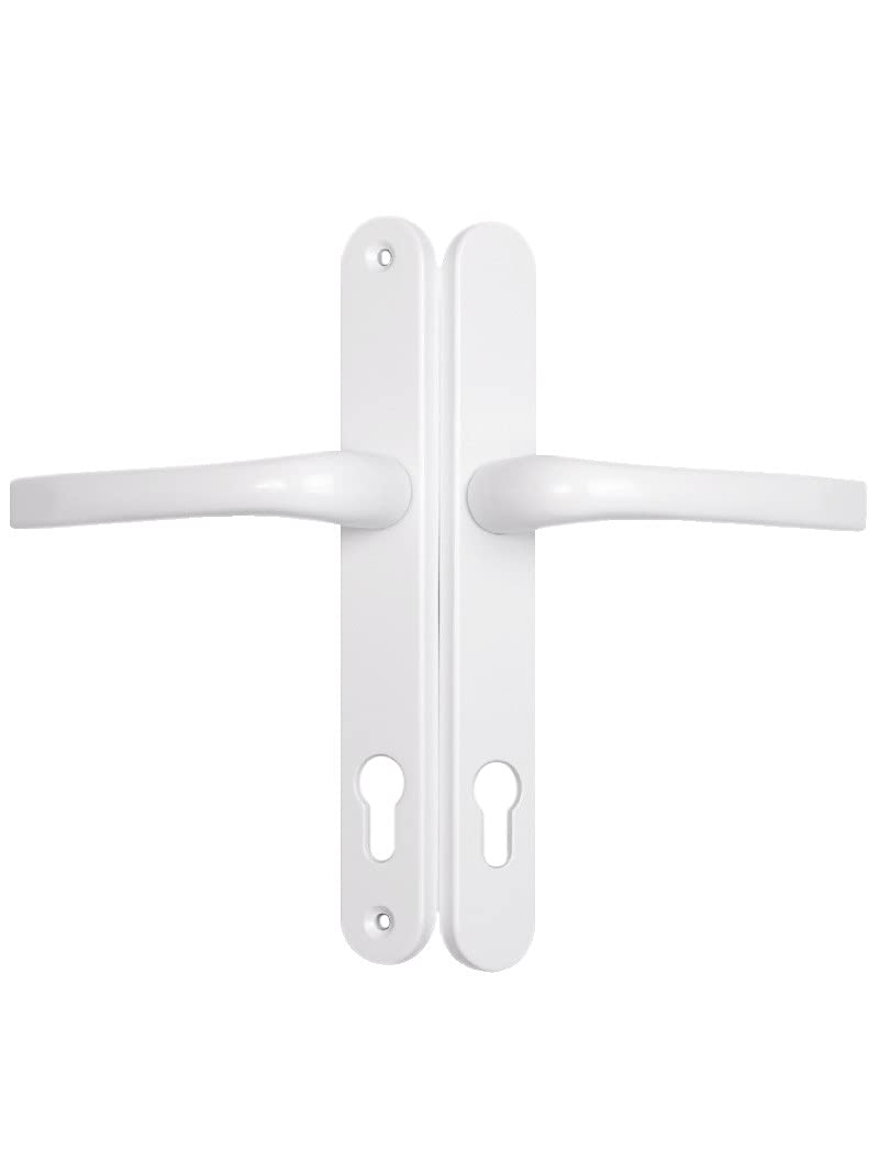 Mila Upvc Door Handle 92pz With 211mm Screw Fix Sprung - White