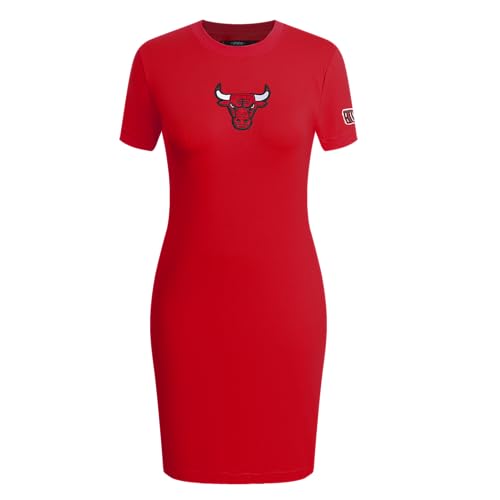 Pro Standard Womens NBA Chicago Bulls Classic Chenille Body Con Dress Red at Amazon