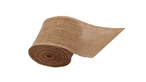 Burlap Ribbon 3" x 10 Yards Natural Jute 3 Inch 30ft roll (Natural, 3 Inch X 10 Yards) - Thumbnail 6