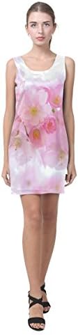 JC-Dress Sleeveless Dress Beautiful Pink Japanese Cherry Tree Blossom Sexy Party Dress