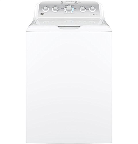 GE GTW485ASJWS Top Loading Washer with Stainless Steel Basket, 4.2 Cu. Ft. Capacity, 13 Cycles, White,