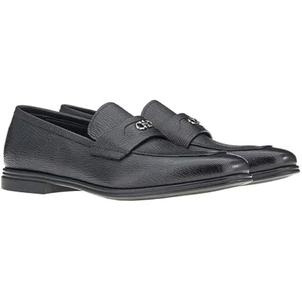 Amazon.com | Salvatore Ferragamo Peter Mens Black Leather  display picture 1