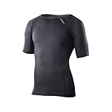 2XU Men's Short Sleeve Compression Top, Black/Black, Medium