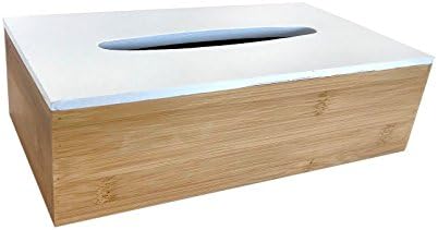 Opportunity Rectangular Bamboo Tissue Box White