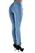 Style M1127– Colombian Design, High Waist, Butt Lift, Levanta Cola, Skinny Jeans in Light Blue Size 5