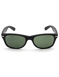 Ray-Ban rb2132 622 Wayfarer Negro Marco de goma   Lente verde 58 mm