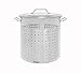 CONCORD Stainless Steel Stock Pot w/Steamer Basket. Cookware great for boiling and steaming (60 Quart)