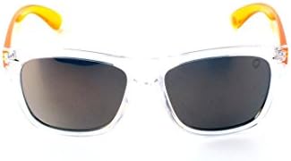 SAFARI Eyewear Adult Nico Wayfarer 55 17-143 Clear and Yellow Metallic Slate