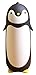 Penguin Glass Water Tumbler- Cute Water Bottle Double Walled Cup Flask Travel Mug for Kids, Students, 9.6oz, Black