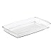 mDesign Plastic Storage Organizer Tray for Bathroom Vanity Countertops, Closets, Dressers - Holder for Guest Hand Towels, Watches, Earrings, Makeup Brushes, Reading Glasses, Perfume - 3 Pack - Clear