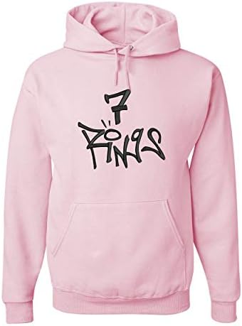 7 Rings Unisex Sweatshirt Music Lyrics Lover Gift - Oversized Embroidered Hoodie Sweatshirt