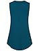 Laksmi Womens Sleeveless Tunic Top,Solid Color V Neck A Line Casual Office Tank (XX-Large, Dark Cyan)