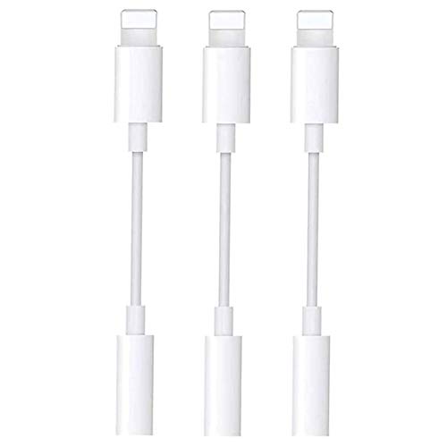 (Apple MFi Certified) 3 Pack for iPhone Headphone Adapter,3.5mm Dongle Earphones/Headphone Jack