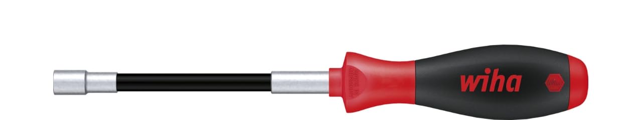 Wiha SoftFinish 341SF Hexagonal Socket Spanner Screwdriver with Flexible Shaft, 372080, 8 mm x 150 mm