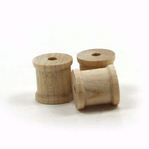 Mylittlewoodshop - Pkg of 50 - Spool - 1/2 inch long and 1/2 inch wide with 1/8 inch hole unfinished wood(WW-SP4000-50)