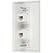 Buyer's Point Cat6 Female-to-Female Wall Plate | UL Listed, 2 Ports with an Easy Install Low Voltage Mounting Bracket, Perfect for High Speed Data Connection at Work or Home (White) — 1 Pack