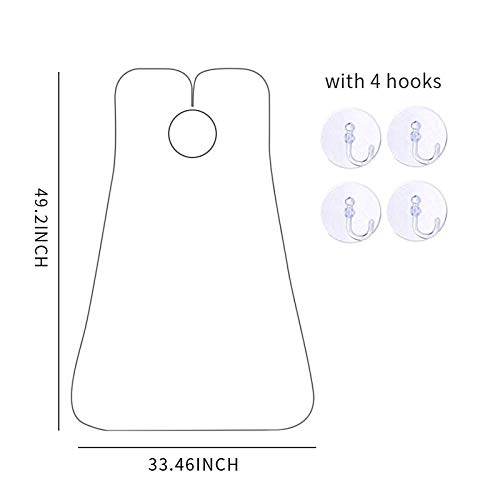 KIKOMO 2 Pack Beard Apron Set for Men Shaving Beard Bib Shaving Catcher Apron, Hair Catcher Grooming Cape Apron with 4 PCS Suction Cups Beard Trimming Apron for Father Men's Gifts