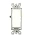Leviton 5603-2W 15 Amp, 120/277 Volt, Decora Rocker 3-Way AC Quiet Switch, Residential Grade, Grounding, White