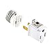 UL Listed Light Socket to Plug Screw-in Adapter w. Safety Seal Polarized 2 Prong to 3 Prong Outlet Adapter Grounding Plug Converter + Waterproof Outdoor Extension Cord Plug Cover (2 Sets)