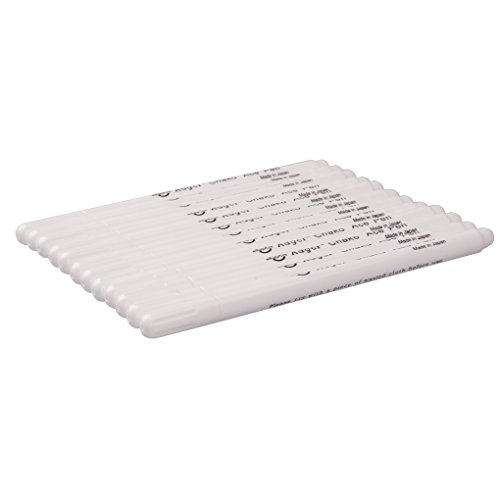 Air Erasable Fabric Marking Pen Disappearing Ink Makring Pen Fabric Marker Water Soluble Ink for Embroidery Cross Stitch Handicarft Needlework Quilting Tracing and Stitching, White Ink, Pack of 12 - Thumbnail 5
