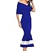 Women’s Bodycon Fishtail Long Dress – Sexy Party Prom Evening Dresses Elegant V-Neck Short Sleeve Slim Dressthumb 2