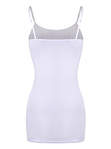 WILLBOND 3 Pieces Women Basic Layering Long Tanks Adjustable Spaghetti Strap Cami Camisole Tank Top (Color Set 4, XX-Large) - Thumbnail 4